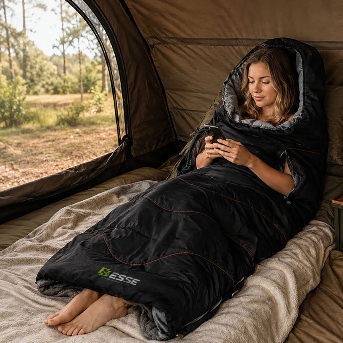 Cold Mountain Canvas Sleeping Bag by Esse Outdoor