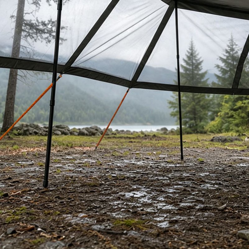 Elastic rope tensioner for tent and swag guy lines