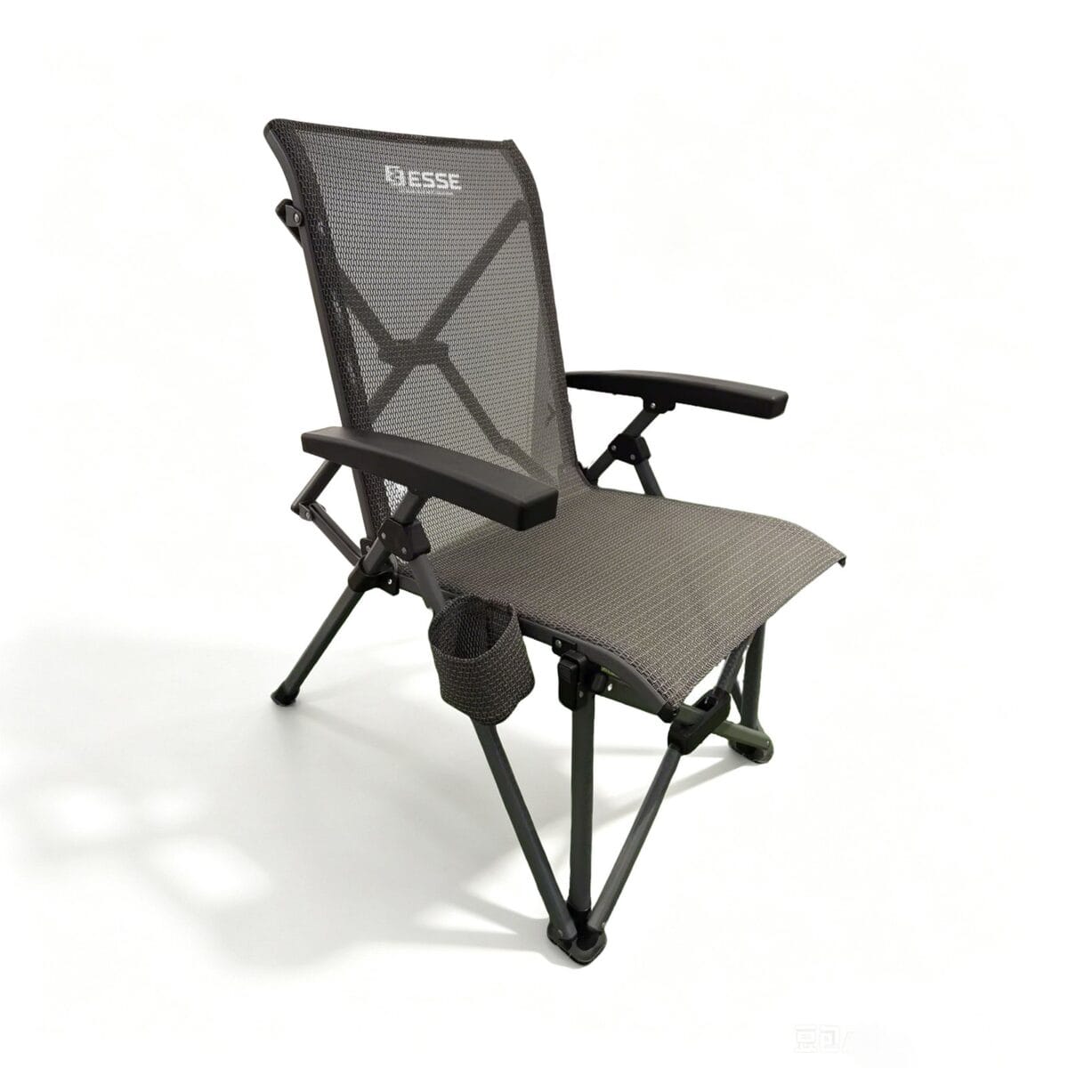 Light Compact Mesh Chair with breathable mesh seat and armrests