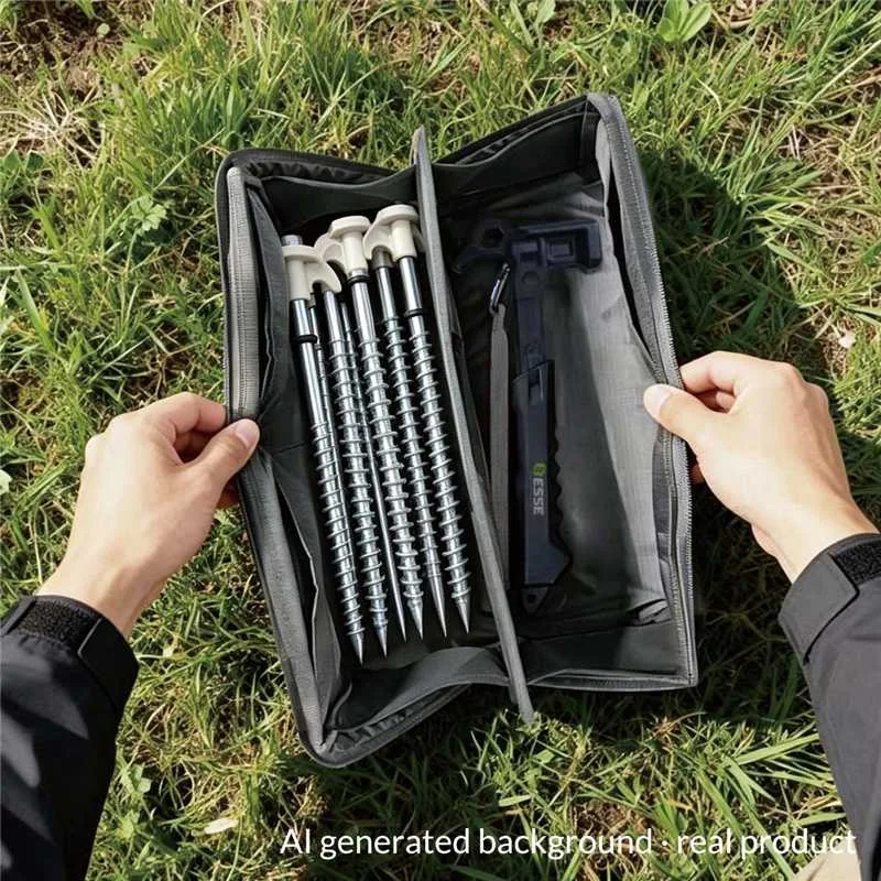 Magnet Tool Bag open with the 2 in 1 Hammer Wrench and 10 hex head pegs