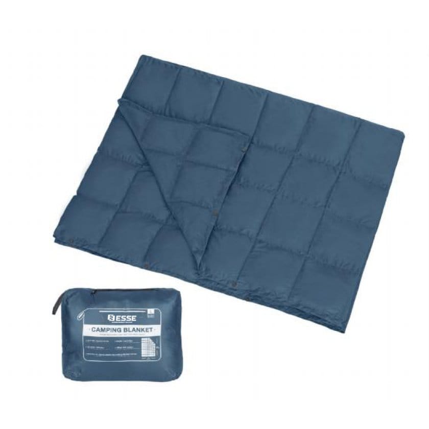 Nylon Multi-Function Puffy Blanket with its compact carry pouch